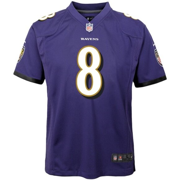 NWT Nike Youth Baltimore Ravens Lamar Jackson Purple Game Jersey - Picture 2 of 4